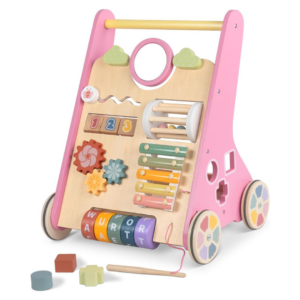 Wooden Baby Walker for 1 Year Old Montessori Push Toy and Activity