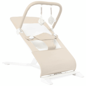 Alternative view of Portable Baby Bouncer with 3 Recline Positions, Mesh Inset, and Toys